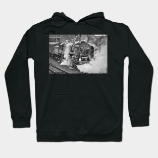 Britannia in the Rain - Black and White Hoodie